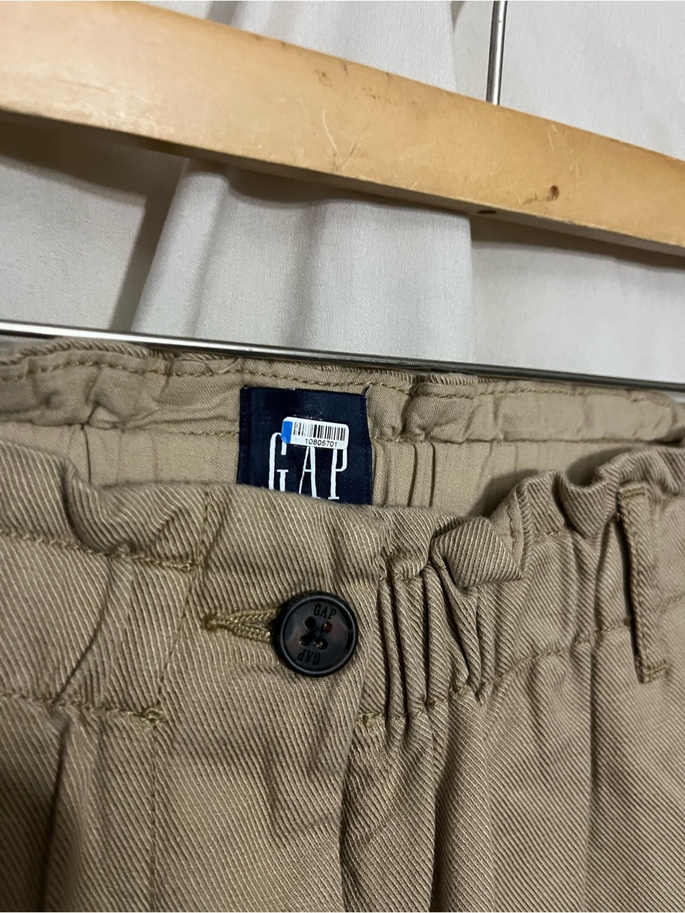 GAP Tan Elastic Waist Casual Trousers